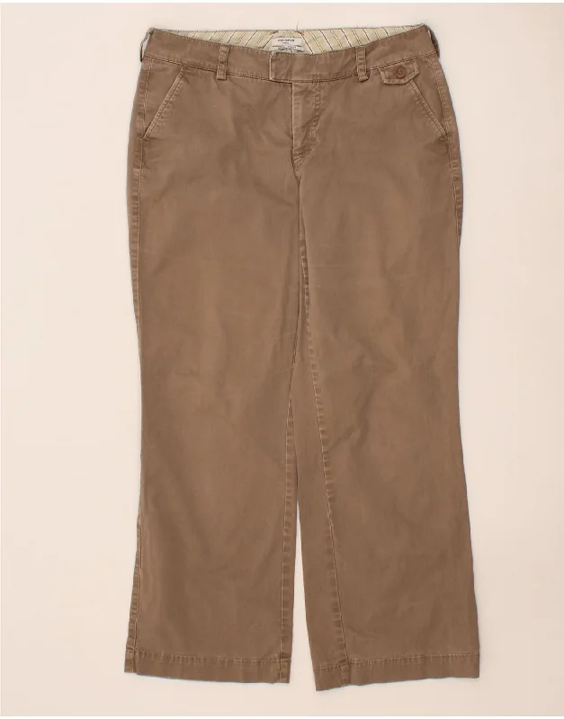 DOCKERS Womens Mid Rise Curvy Chino Trousers US 10 Large W32 L27 Brown