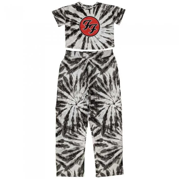 Foo Fighters Womens/Ladies Tie Dye Logo Pyjama Set Baby pajama sets