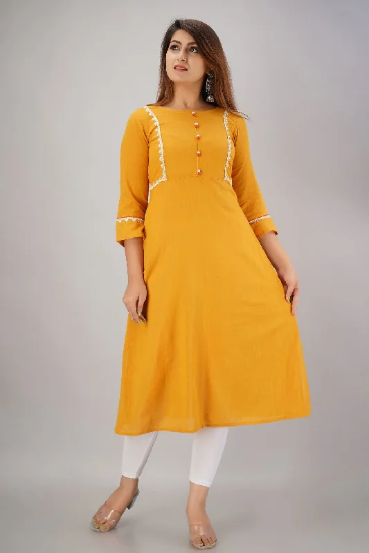 SVARCHI Women's Cotton Slub Embroidered Straight Kurta (Mustard) Best-selling pajama sets 2024 SVARCHI Women's Cotton Slub Embroidered Straight Kurta (Mustard) Best-selling pajama sets 2024