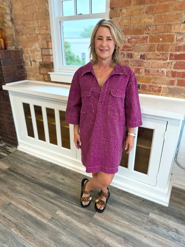 Carter Dress Plum Knitted mini dresses