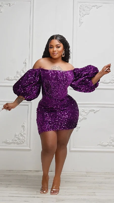 Own the Night Off The Shoulder Sequin Dress Corset mini dresses
