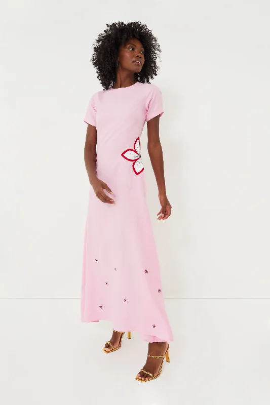 Fondant Pink Kandra Maxi Dress Smocked maxi dresses