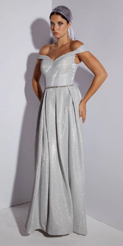 Eureka 9808 Off-Shoulder Long Dress with Side Slit and Pockets Vacation maxi dresses
