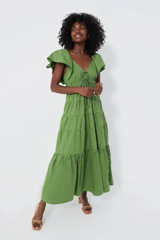Olive V-Neck Maxi Dress Bodycon maxi dresses