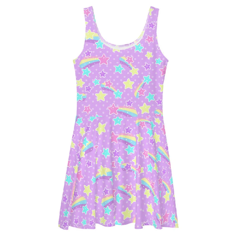 Starry Party Purple Skater Dress Best party dresses for plus size