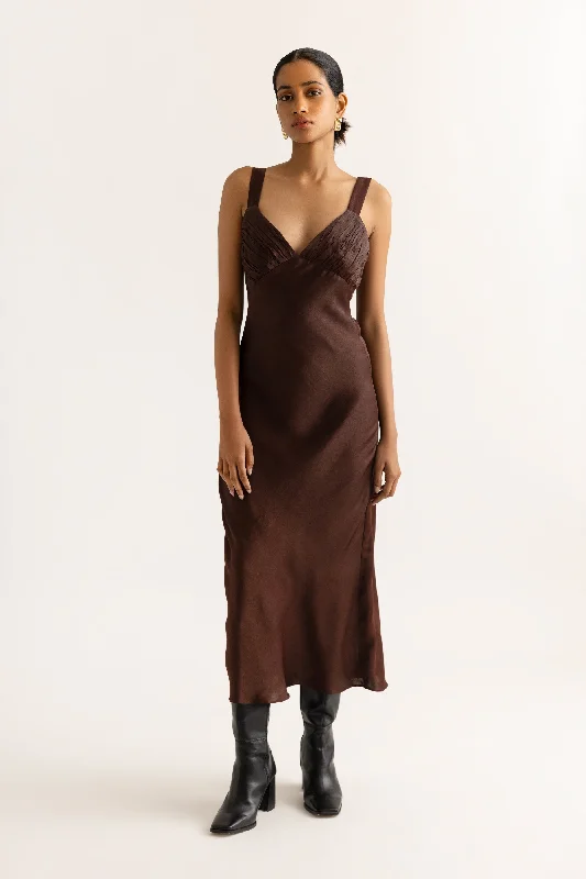 Antalya Dress - Espresso Polka dot unclassified dresses