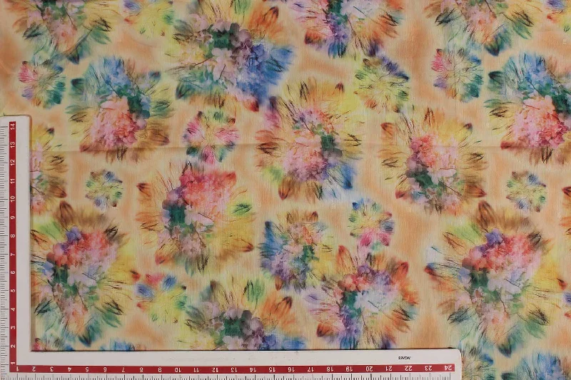 Multi Colour Floral Nylon Fabric